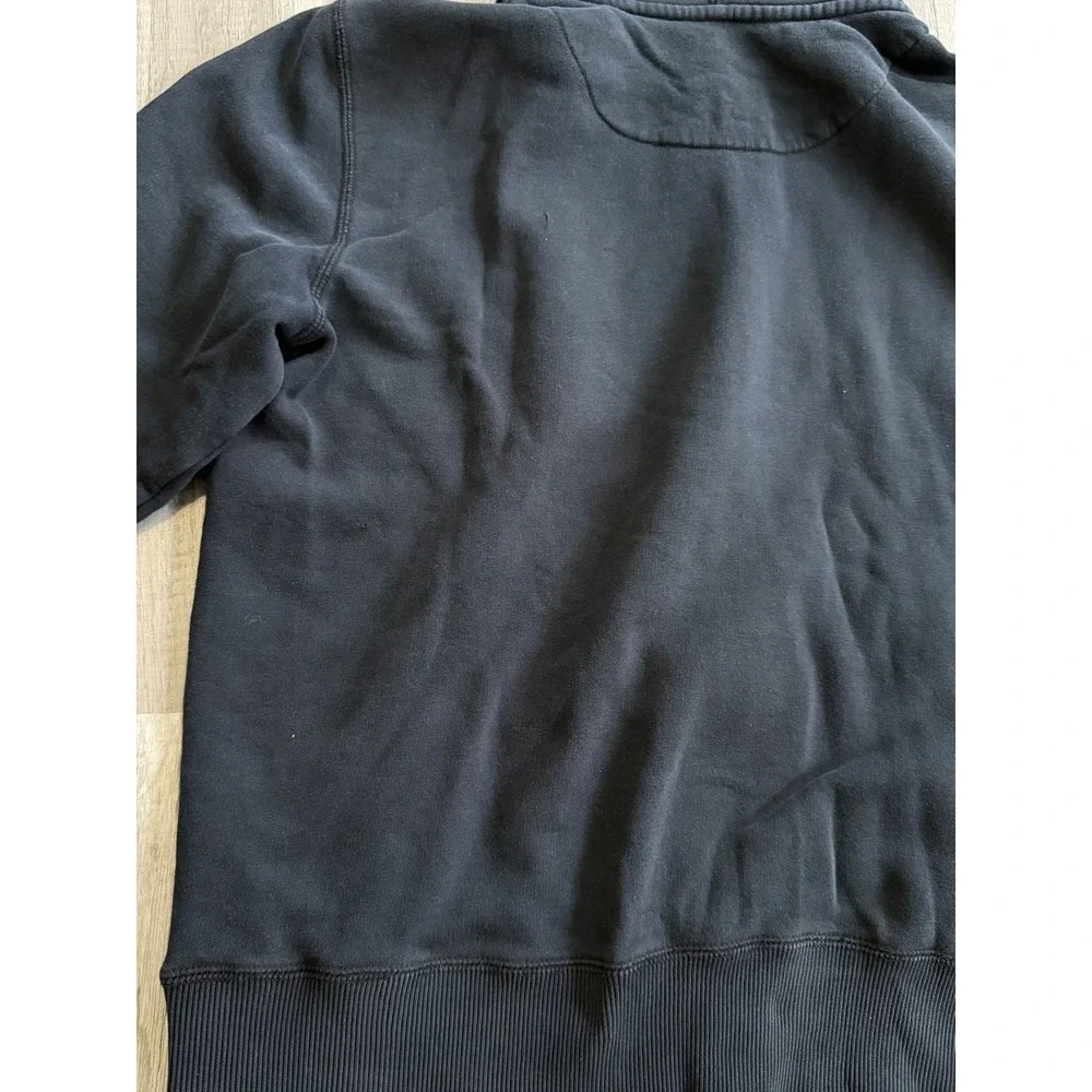 Nike Hoodie Mens Medium Black Full Zip Sweatshirt Logo 446576 Fleece Lined Y2k